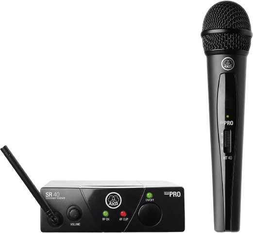 AKG Pro Audio WMS40MINI Vocal Set Band US25A Wireless Microphone System, with SR40 Receiver and PT40 Mini Pocket Transmitter