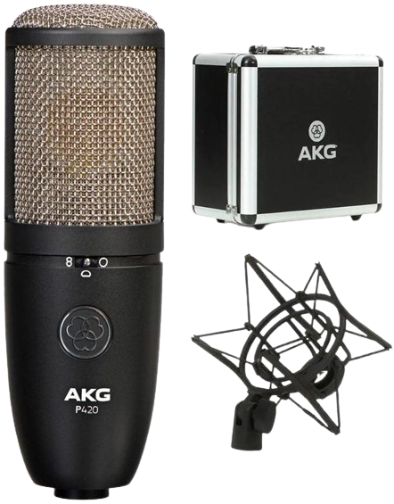 AKG Pro Audio P420 Dual Capsule Condenser Microphone, Black (3101H00430)