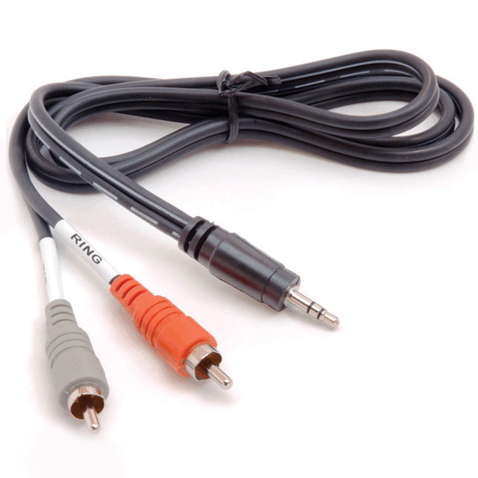 Hosa CMR-210 Stereo Breakout 3.5mm TRS to Dual RCA 10'