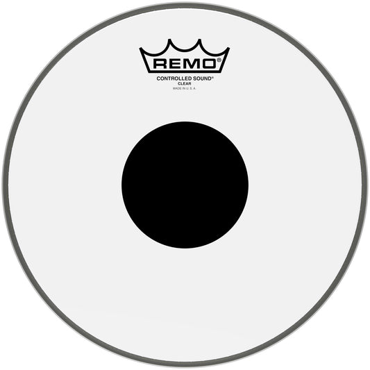 Remo CS-0310-10 Controlled Sound Clear Black Dot Drumhead Top Black Dot. 10"