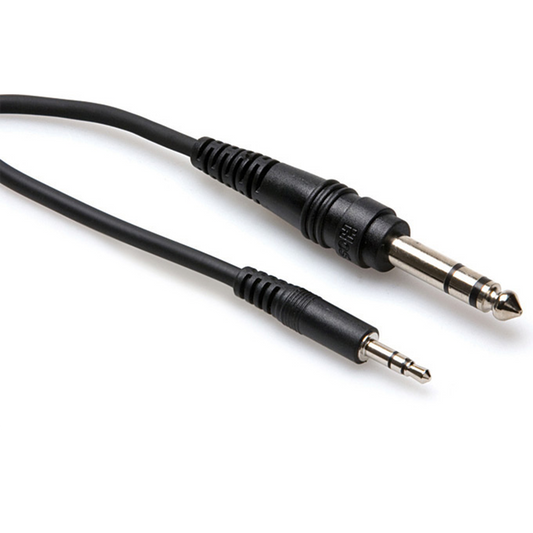 Hosa CMS-105 Stereo Interconnect 3.5mm TRS to 1/14" TRS. 5'