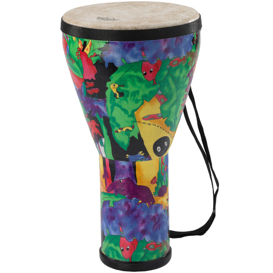 Remo KD-0608-01 Kids Percusion Djembe Drum. Fabric Rain Forest 8"