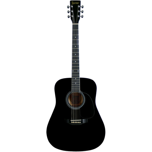 Lauren LA125BK Dreadnought Acoustic Guitar. Black