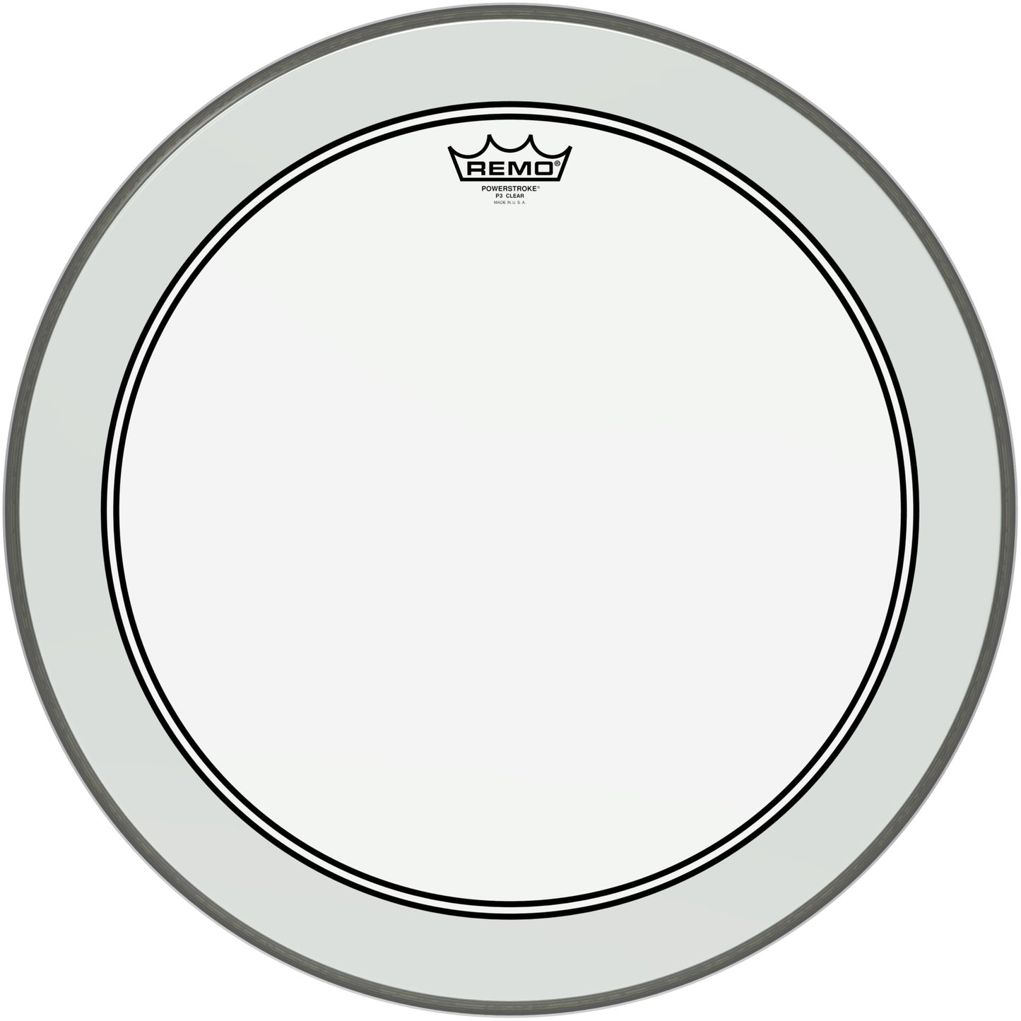 Remo P3-1322-C2 Powerstroke P3 Clear Bass Drumhead. 22"