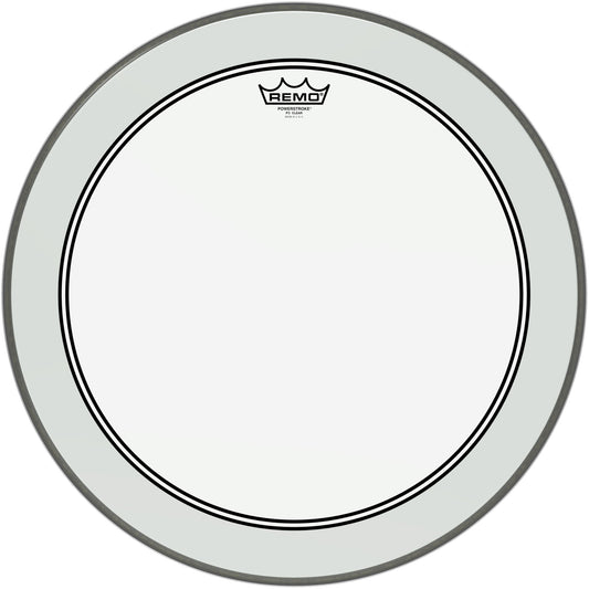 Remo P3-1322-C2 Powerstroke P3 Clear Bass Drumhead. 22"