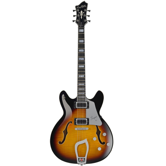 Hagstrom UVIK-TSB Super Viking Electric Guitar. Tobacco Sunburst